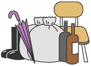 ごみと不用品のイラスト