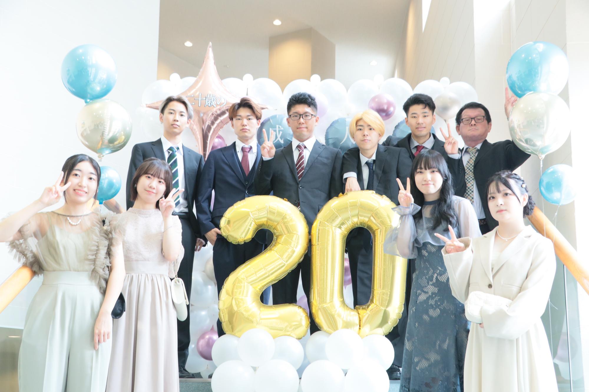 恩師との集合写真
