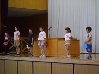 学級代表児童の発表
