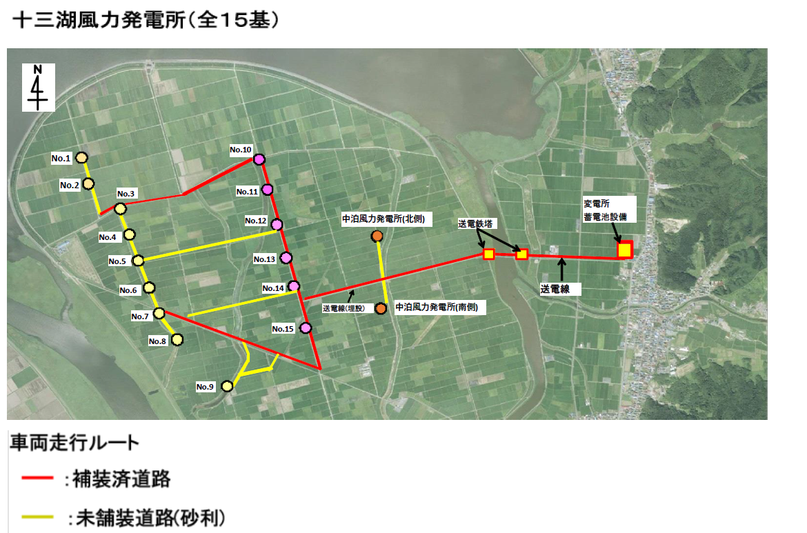 風力発電所位置図